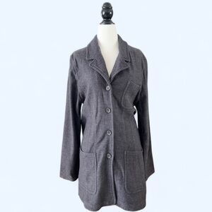 Vintage Holt Renfrew Classics Women’s Wool Grey Long Cardigan Cabincore Small